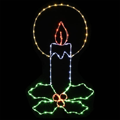 vidaXL LED Rope Light Candle with Holly LOVIISA 120 LEDs