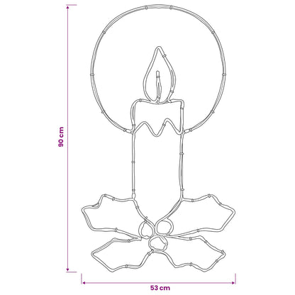 vidaXL LED Rope Light Candle with Holly LOVIISA 120 LEDs