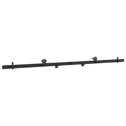 vidaXL Sliding Door Hardware Kit 200 cm Steel Black