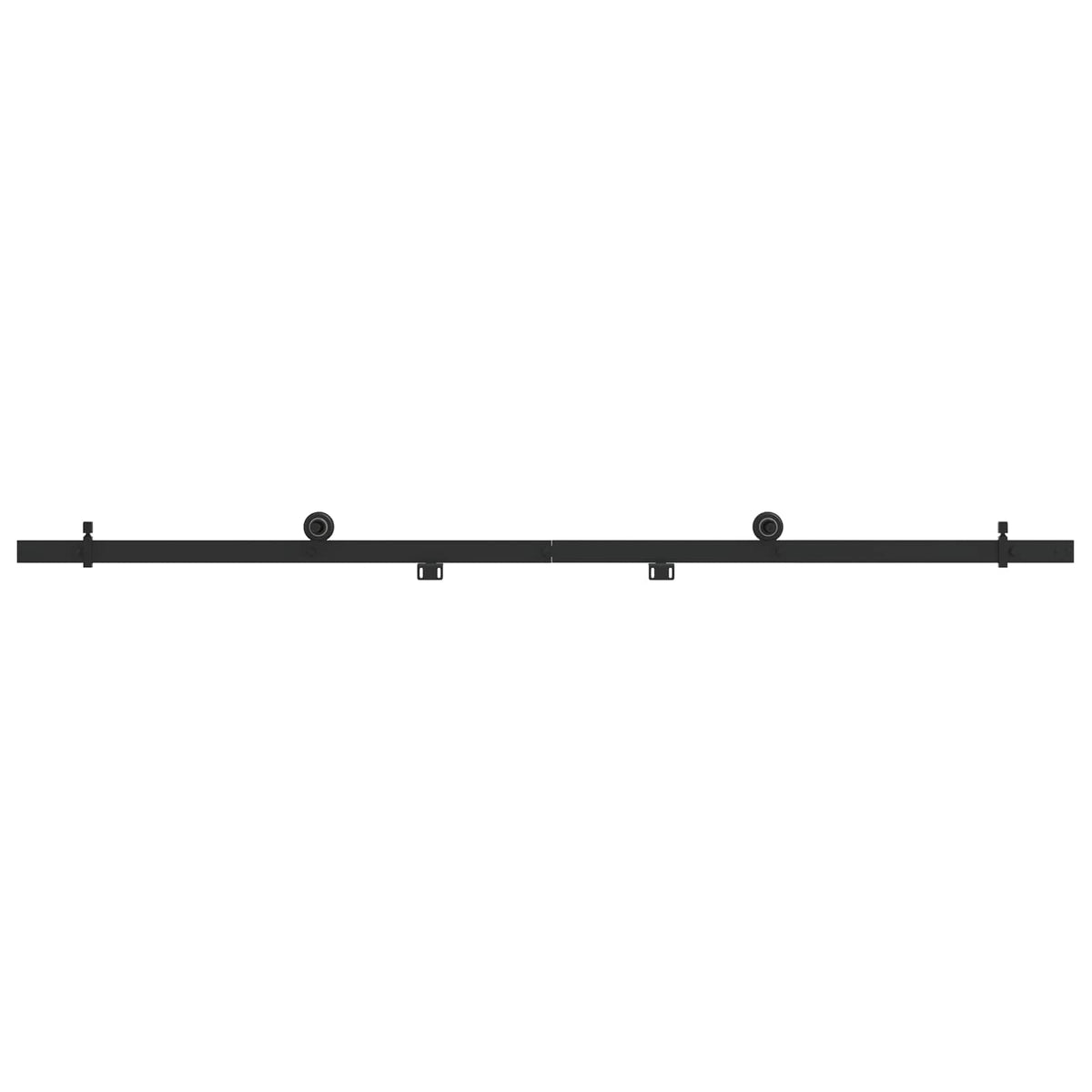 vidaXL Sliding Door Hardware Kit 200 cm Steel Black