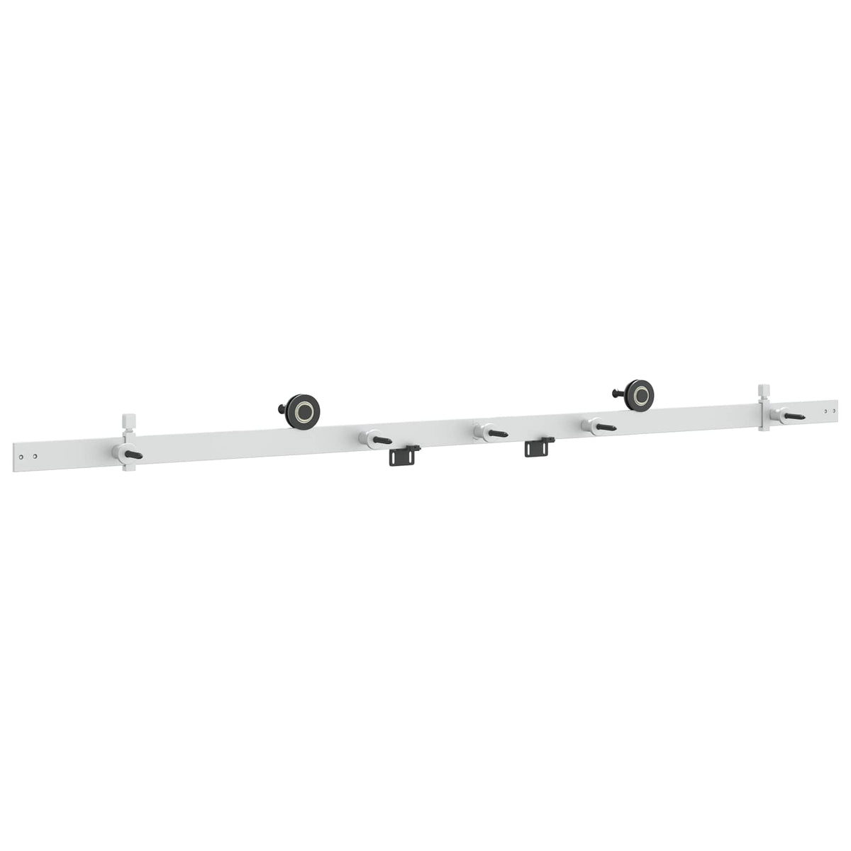 vidaXL Sliding Door Hardware Kit 152.4 cm Steel White