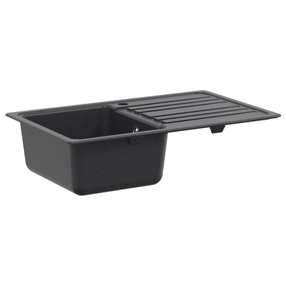 vidaXL Kitchen Sink with Drainer Granite 76.5 cm x 46 cm x 28 cm