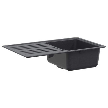 vidaXL Kitchen Sink with Drainer Granite 76.5 cm x 46 cm x 28 cm