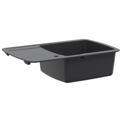 vidaXL Kitchen Sink Single Basin Granite 78 x 50 x 31 cm Graphite