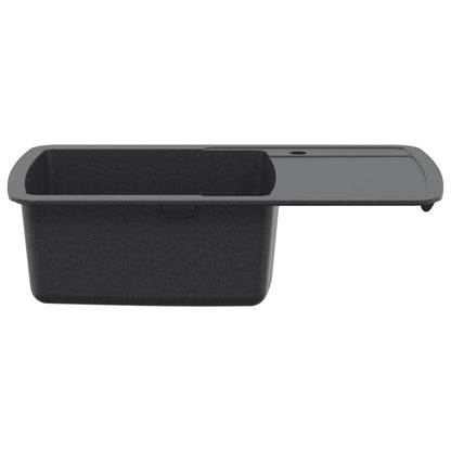vidaXL Kitchen Sink Single Basin Granite 78 x 50 x 31 cm Graphite
