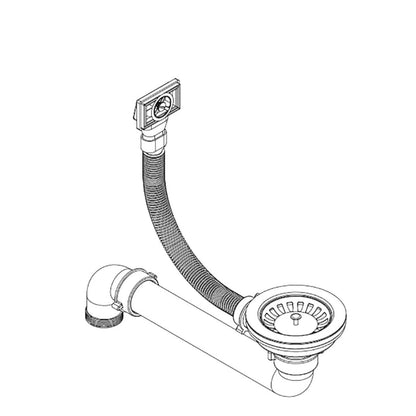 vidaXL Kitchen Sink with Drainer Granite 57.5 x 46 x 28 cm Graphite