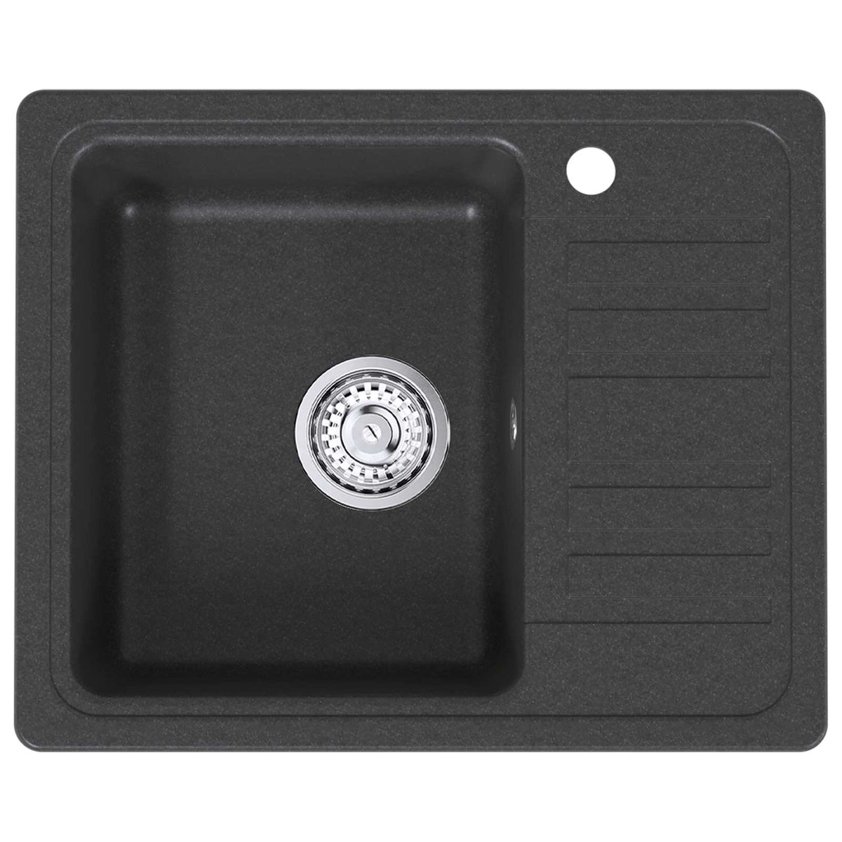 vidaXL Kitchen Sink with Drainer Granite 57.5 x 46 x 28 cm Graphite