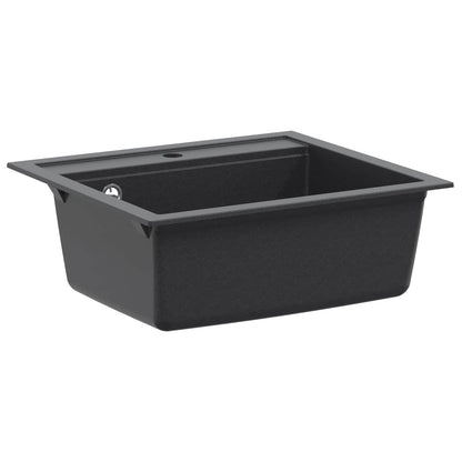 vidaXL Kitchen Sink Single Basin Granite 60 x 51 x 30.5 cm Graphite