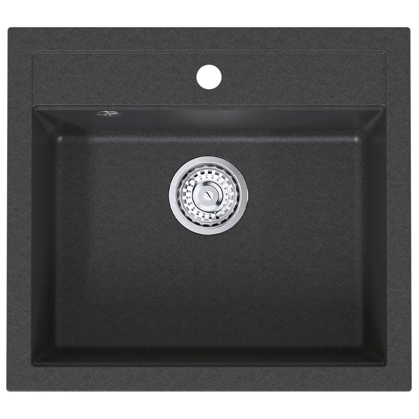 vidaXL Kitchen Sink Single Basin Granite 60 x 51 x 30.5 cm Graphite