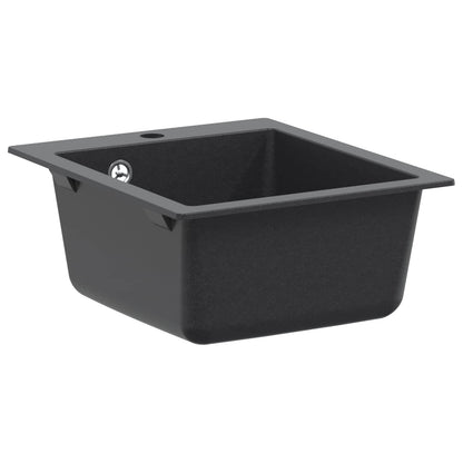 vidaXL Kitchen Sink Single Basin Granite 42.5 x 50 x 31 cm Graphite