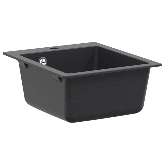vidaXL Kitchen Sink Single Basin Granite 42.5 x 50 x 31 cm Graphite