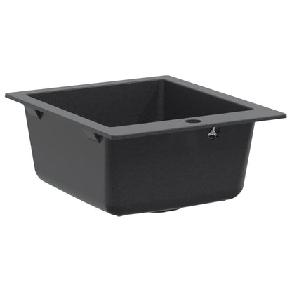 vidaXL Kitchen Sink Single Basin Granite 42.5 x 50 x 31 cm Graphite