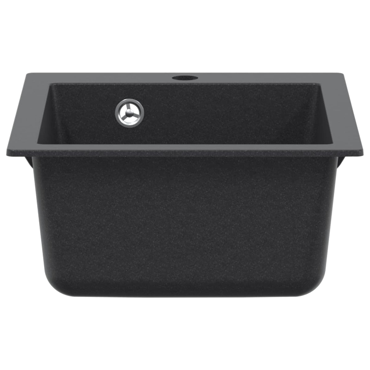 vidaXL Kitchen Sink Single Basin Granite 42.5 x 50 x 31 cm Graphite