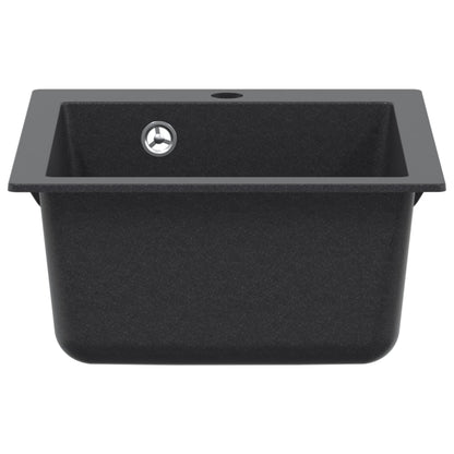 vidaXL Kitchen Sink Single Basin Granite 42.5 x 50 x 31 cm Graphite