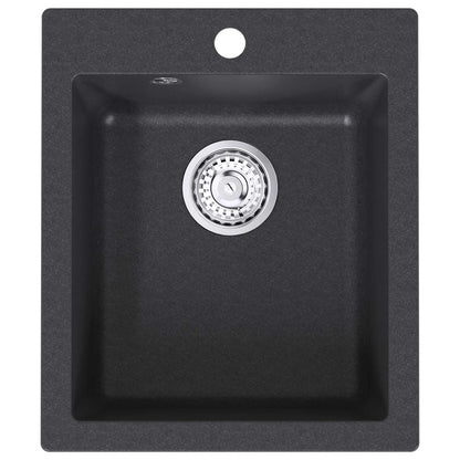 vidaXL Kitchen Sink Single Basin Granite 42.5 x 50 x 31 cm Graphite