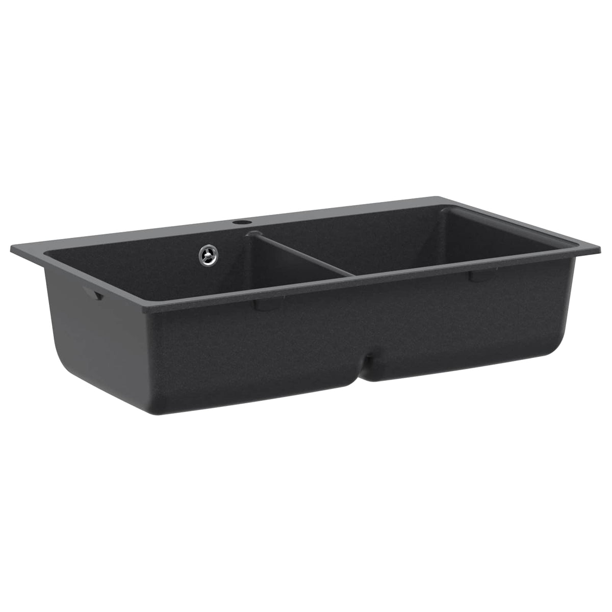 vidaXL Kitchen Sink Double Basin Granite 86 x 51 x 30 cm Graphite