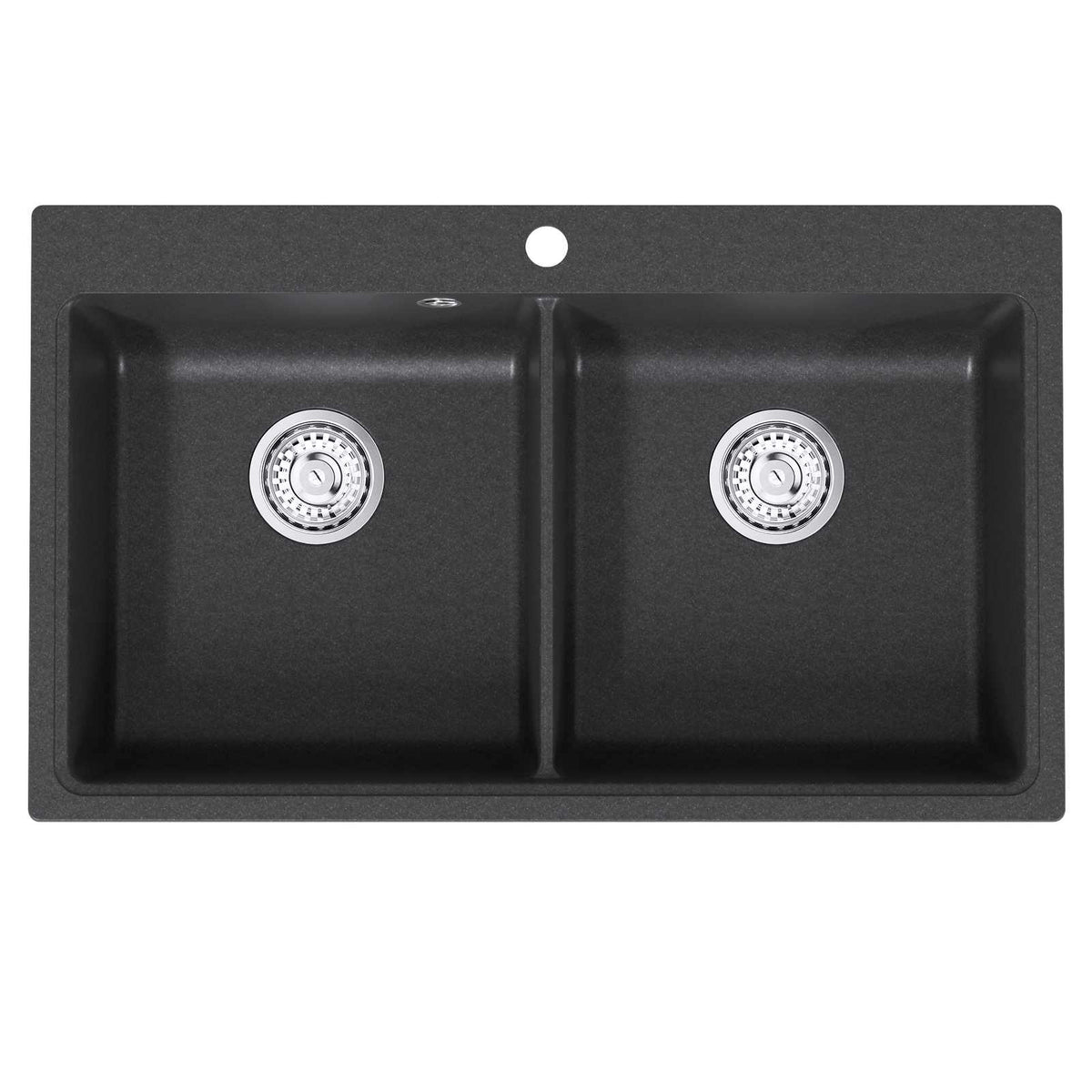 vidaXL Kitchen Sink Double Basin Granite 86 x 51 x 30 cm Graphite