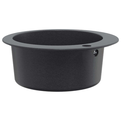 vidaXL Kitchen Sink Single Basin Granite 50.5 x 29 cm Graphite