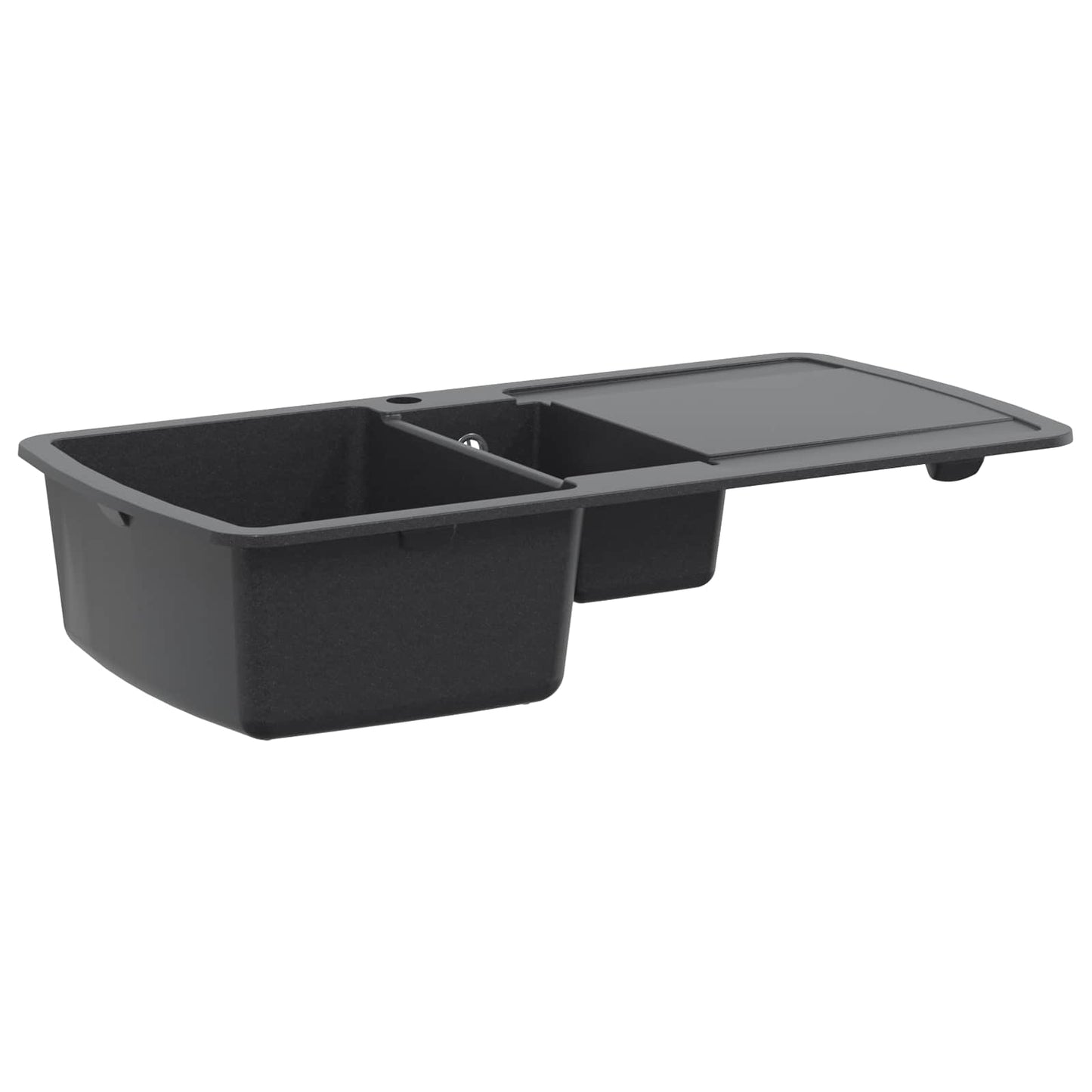 vidaXL Kitchen Sink Double Basin Granite 96 x 50 x 31 cm Graphite