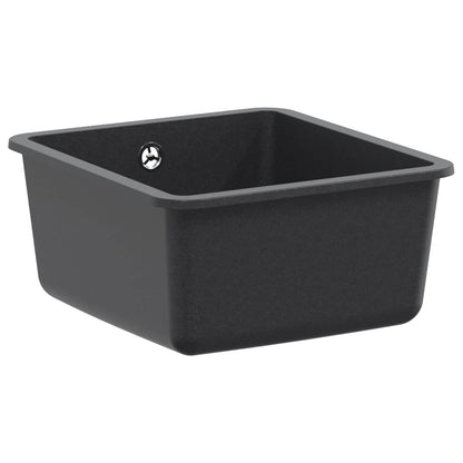 vidaXL Kitchen Sink Single Basin Granite 42 x 46 x 31 cm Graphite