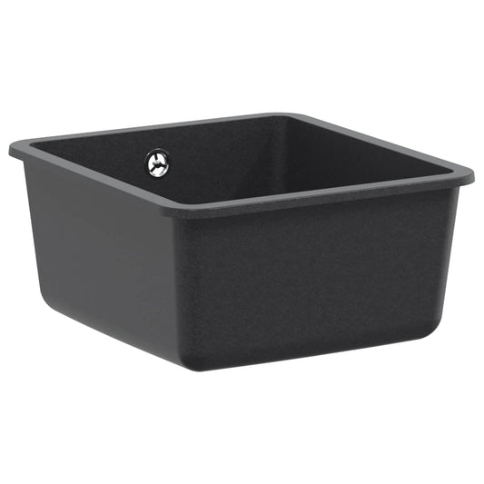 vidaXL Kitchen Sink Single Basin Granite 42 x 46 x 31 cm Graphite