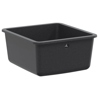vidaXL Kitchen Sink Single Basin Granite 42 x 46 x 31 cm Graphite