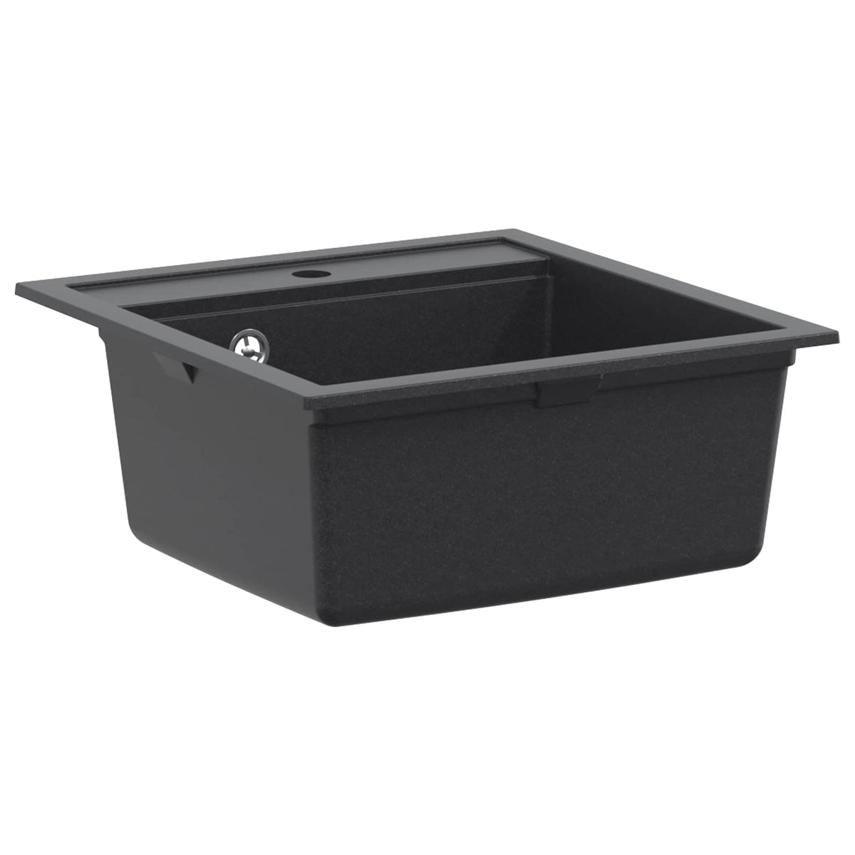 vidaXL Kitchen Sink Single Basin Granite 49 x 51 x 30.5 cm Graphite