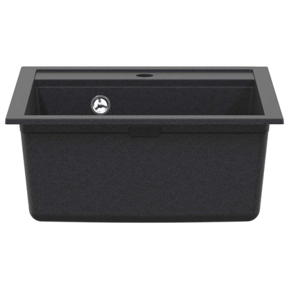 vidaXL Kitchen Sink Single Basin Granite 49 x 51 x 30.5 cm Graphite