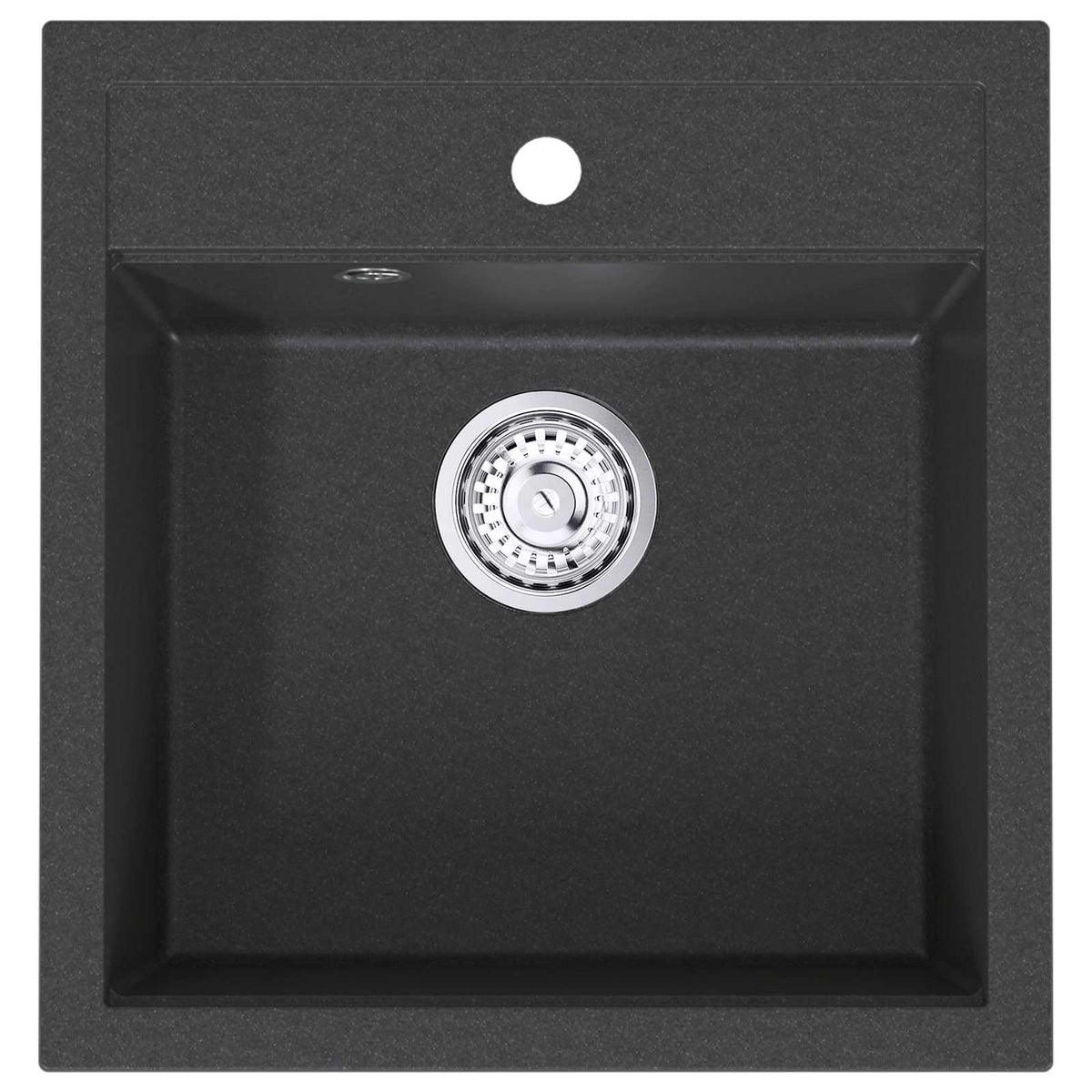 vidaXL Kitchen Sink Single Basin Granite 49 x 51 x 30.5 cm Graphite