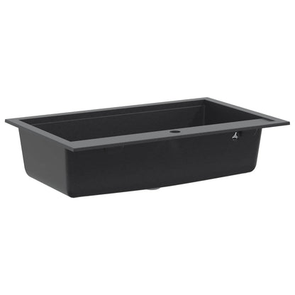 vidaXL Kitchen Sink Single Basin Granite 79.5 x 50.5 x 20 cm Graphite