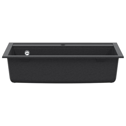 vidaXL Kitchen Sink Single Basin Granite 79.5 x 50.5 x 20 cm Graphite