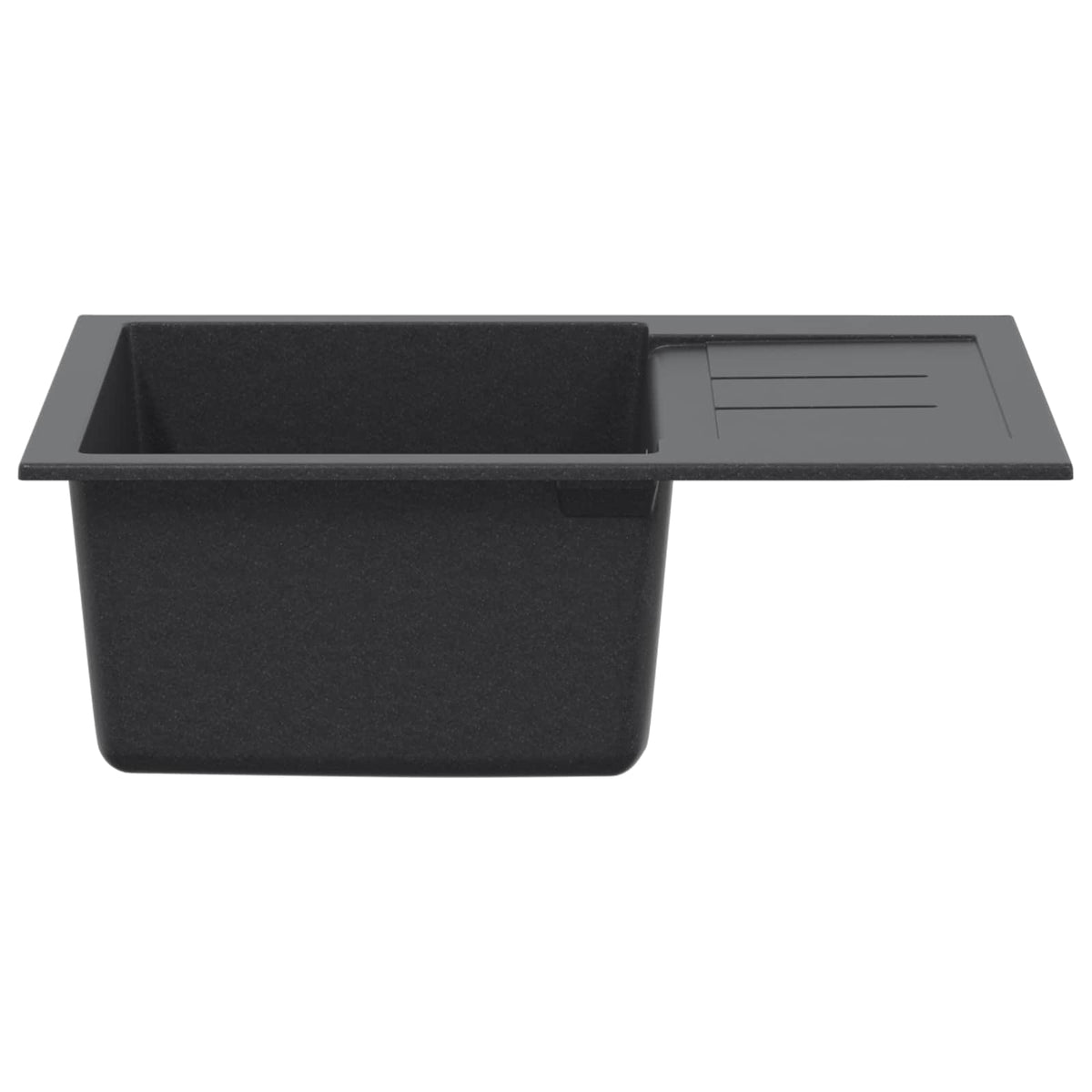 vidaXL Kitchen Sink Single Basin Granite 62 x 50 x 20 cm Graphite
