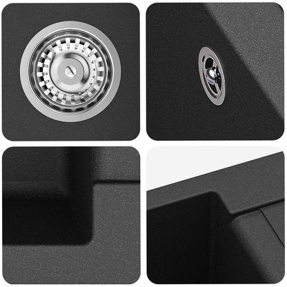 vidaXL Kitchen Sink Single Basin Granite 78 x 50 x 20 cm Graphite