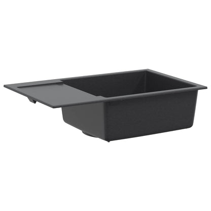 vidaXL Kitchen Sink Single Basin Granite 78 x 50 x 20 cm Graphite