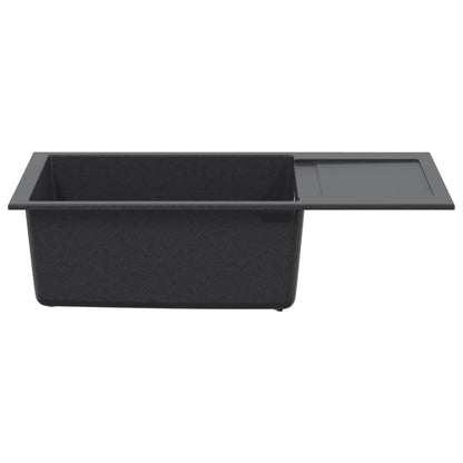 vidaXL Kitchen Sink Single Basin Granite 78 x 50 x 20 cm Graphite