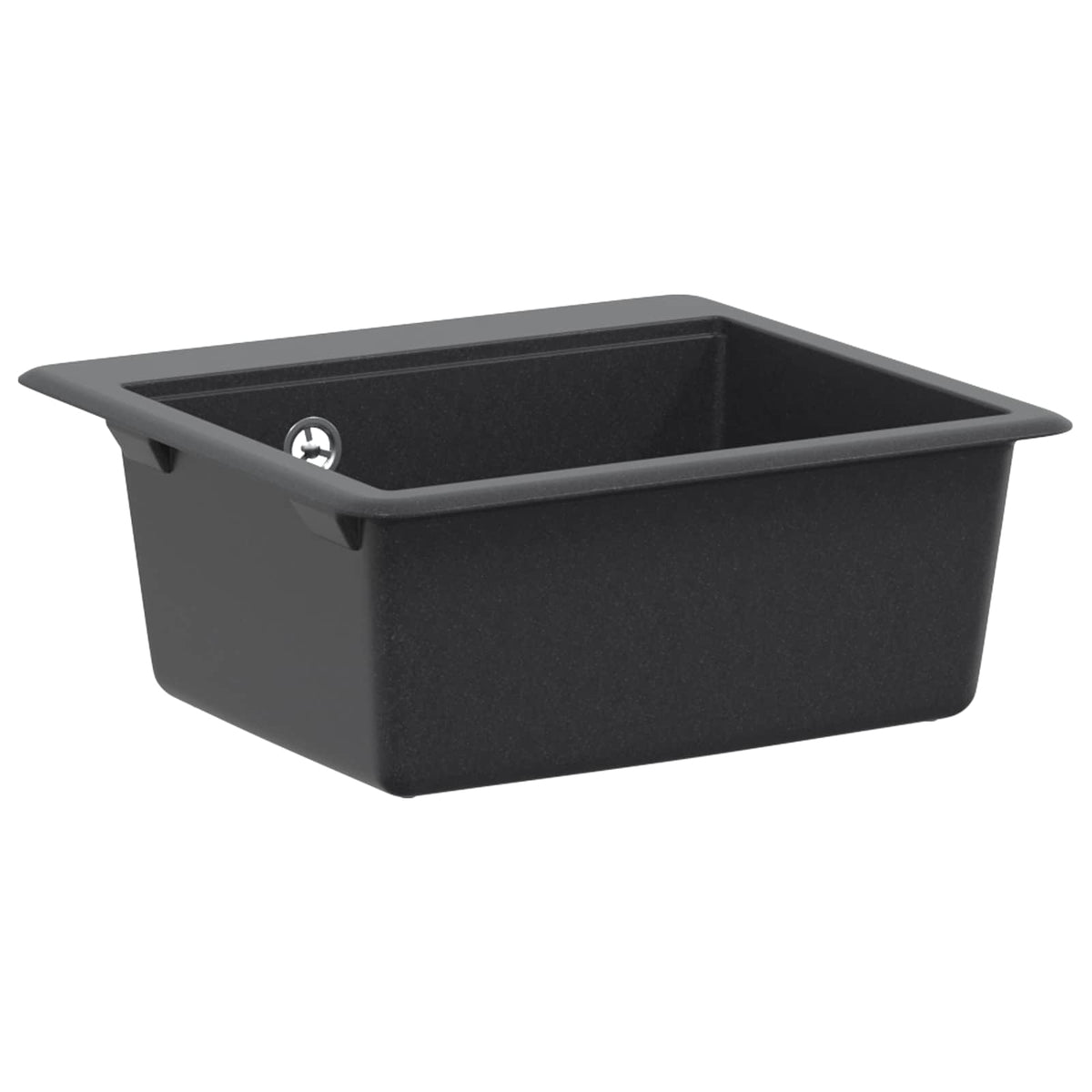 vidaXL Kitchen Sink Single Basin Granite 47 x 44 x 19 cm Graphite