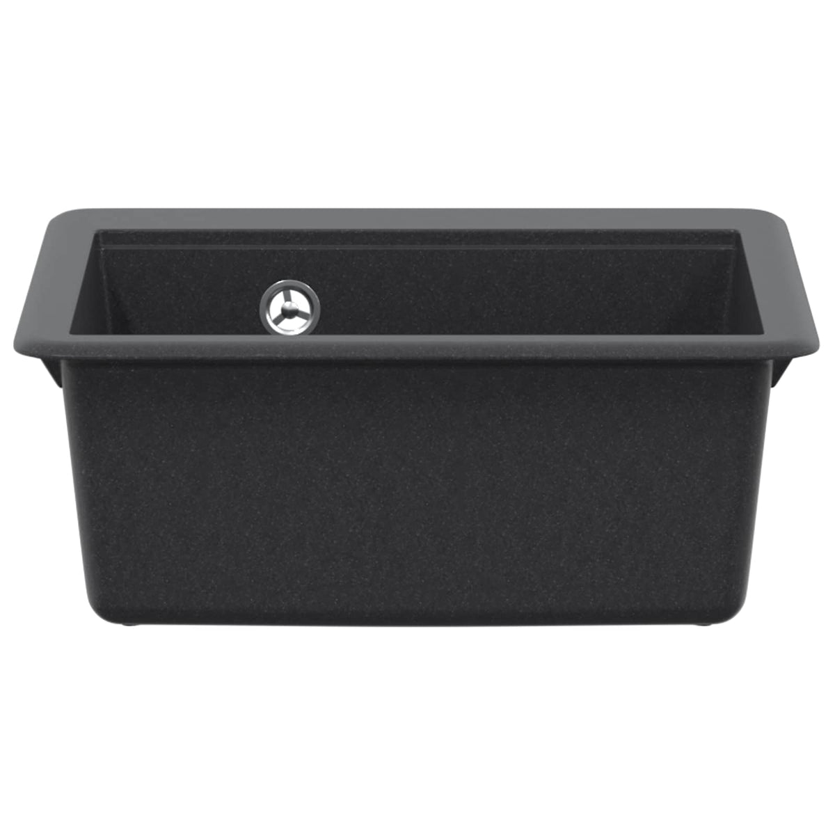 vidaXL Kitchen Sink Single Basin Granite 47 x 44 x 19 cm Graphite