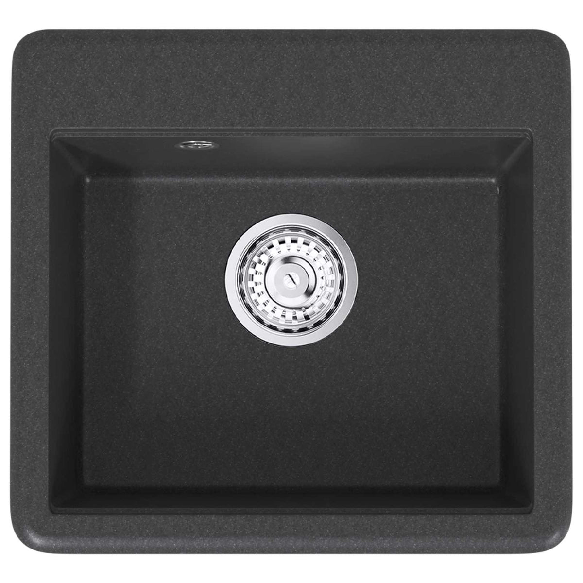 vidaXL Kitchen Sink Single Basin Granite 47 x 44 x 19 cm Graphite