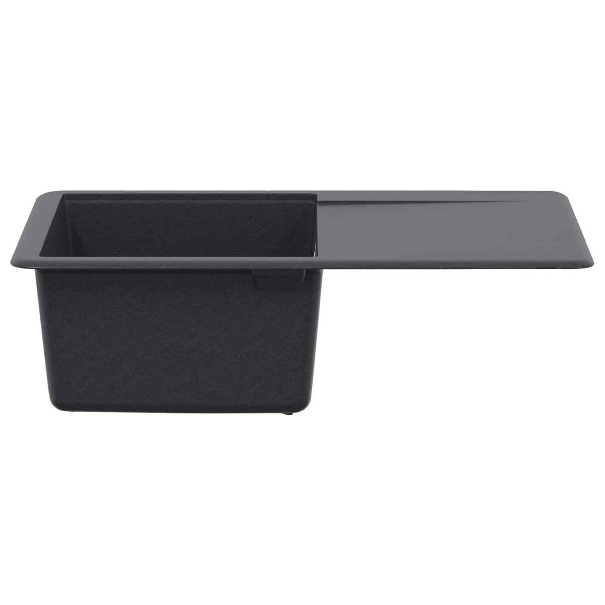 vidaXL Kitchen Sink Single Basin Granite 67 x 46 x 19 cm Graphite