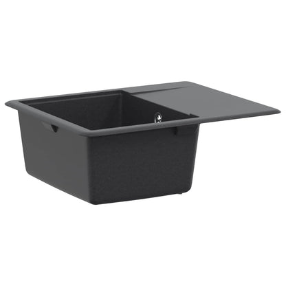vidaXL Kitchen Sink Single Basin Granite 56 x 46 x 19 cm Graphite
