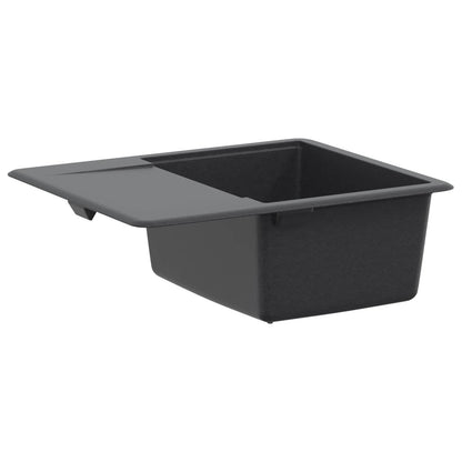 vidaXL Kitchen Sink Single Basin Granite 56 x 46 x 19 cm Graphite