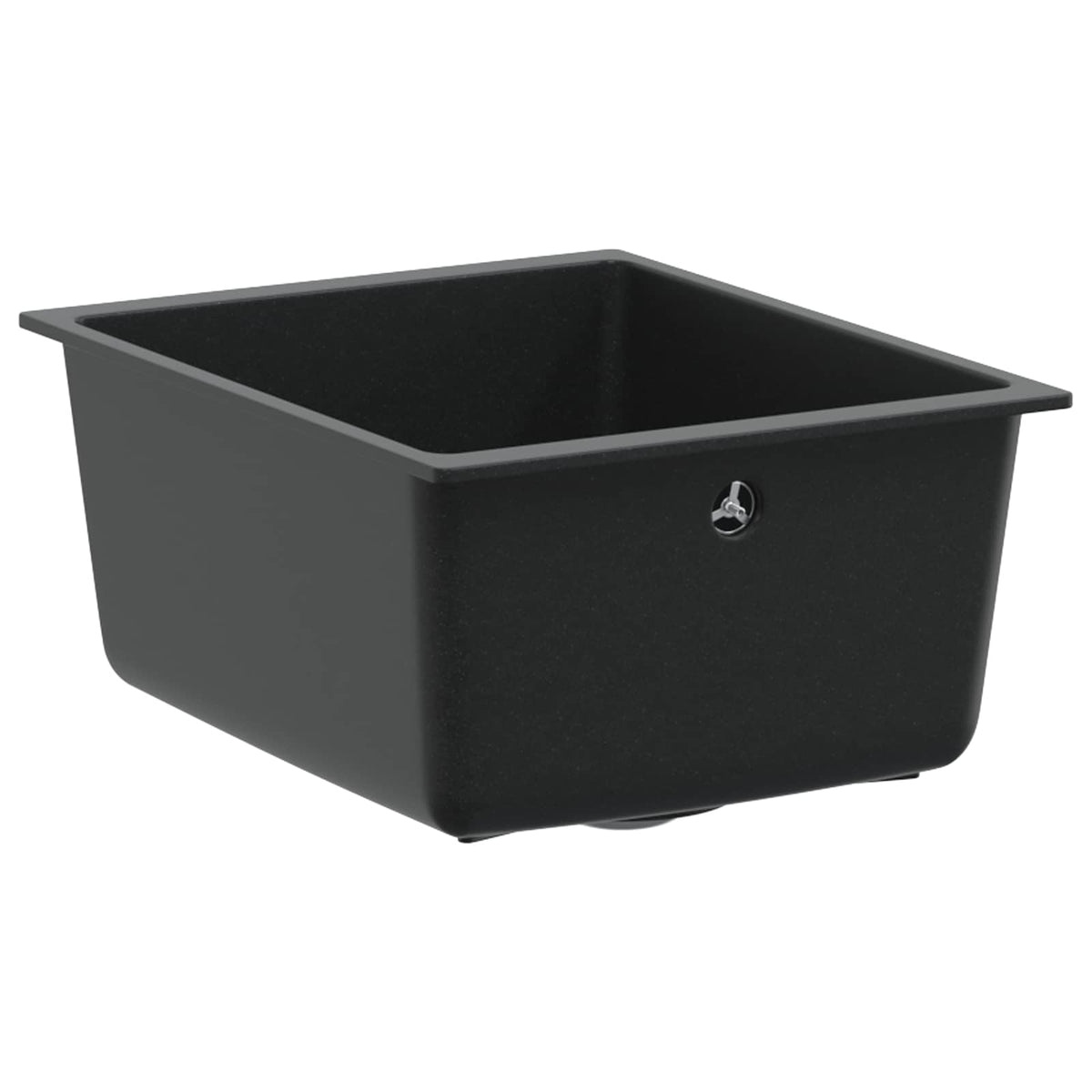 vidaXL Kitchen Sink Single Basin Granite 37 x 46 x 20 cm Graphite