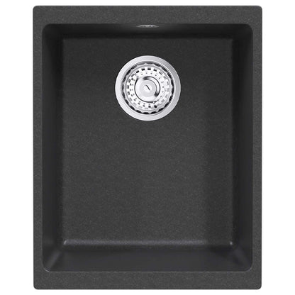 vidaXL Kitchen Sink Single Basin Granite 37 x 46 x 20 cm Graphite