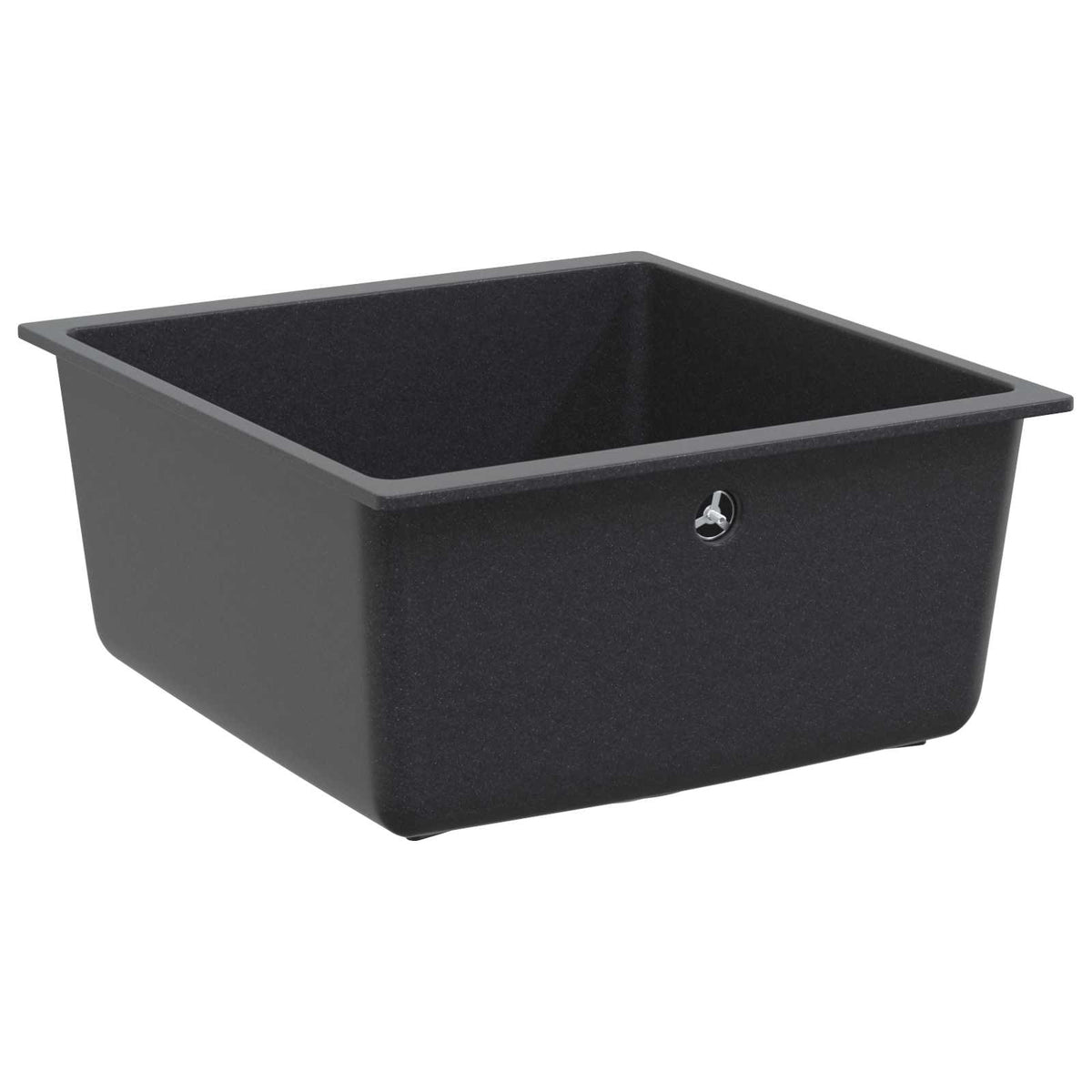 vidaXL Kitchen Sink Single Basin Granite 43 x 46 x 20 cm Graphite