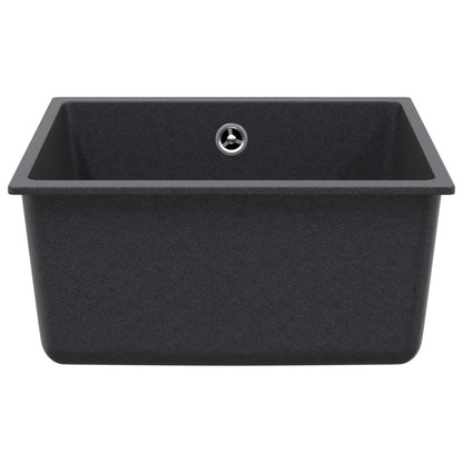 vidaXL Kitchen Sink Single Basin Granite 43 x 46 x 20 cm Graphite