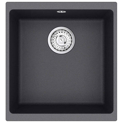 vidaXL Kitchen Sink Single Basin Granite 43 x 46 x 20 cm Graphite