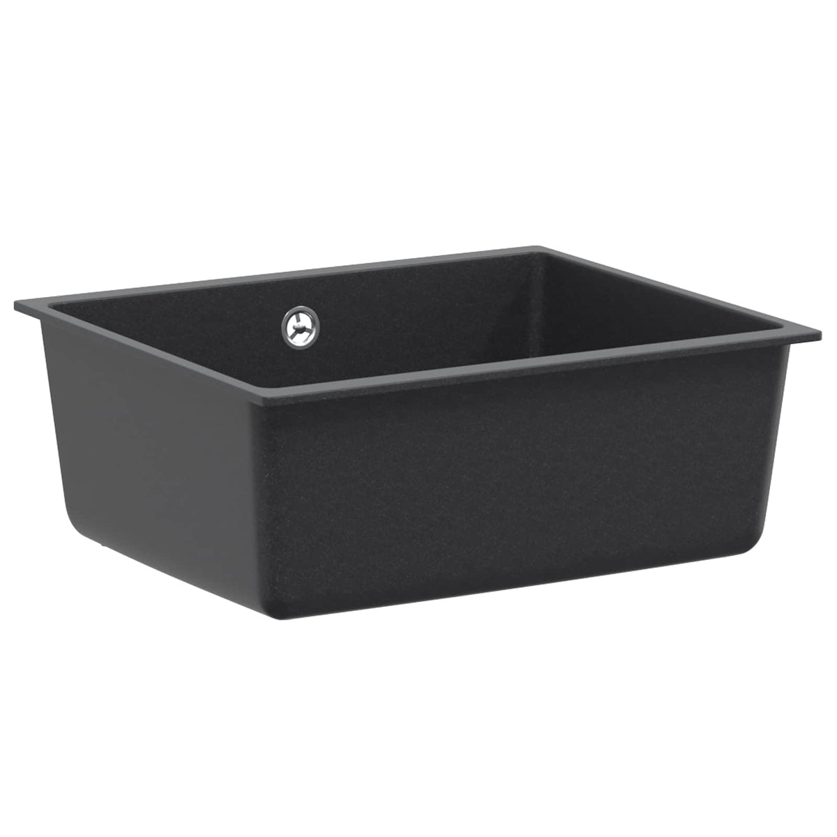 vidaXL Kitchen Sink Single Basin Granite 53 x 46 x 20 cm Graphite