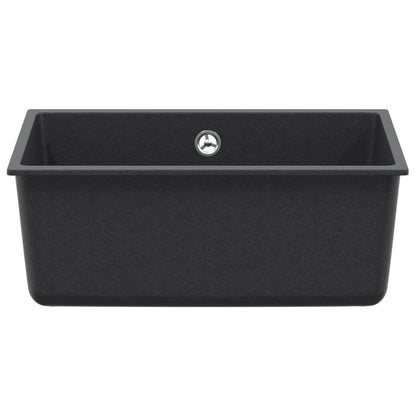 vidaXL Kitchen Sink Single Basin Granite 53 x 46 x 20 cm Graphite