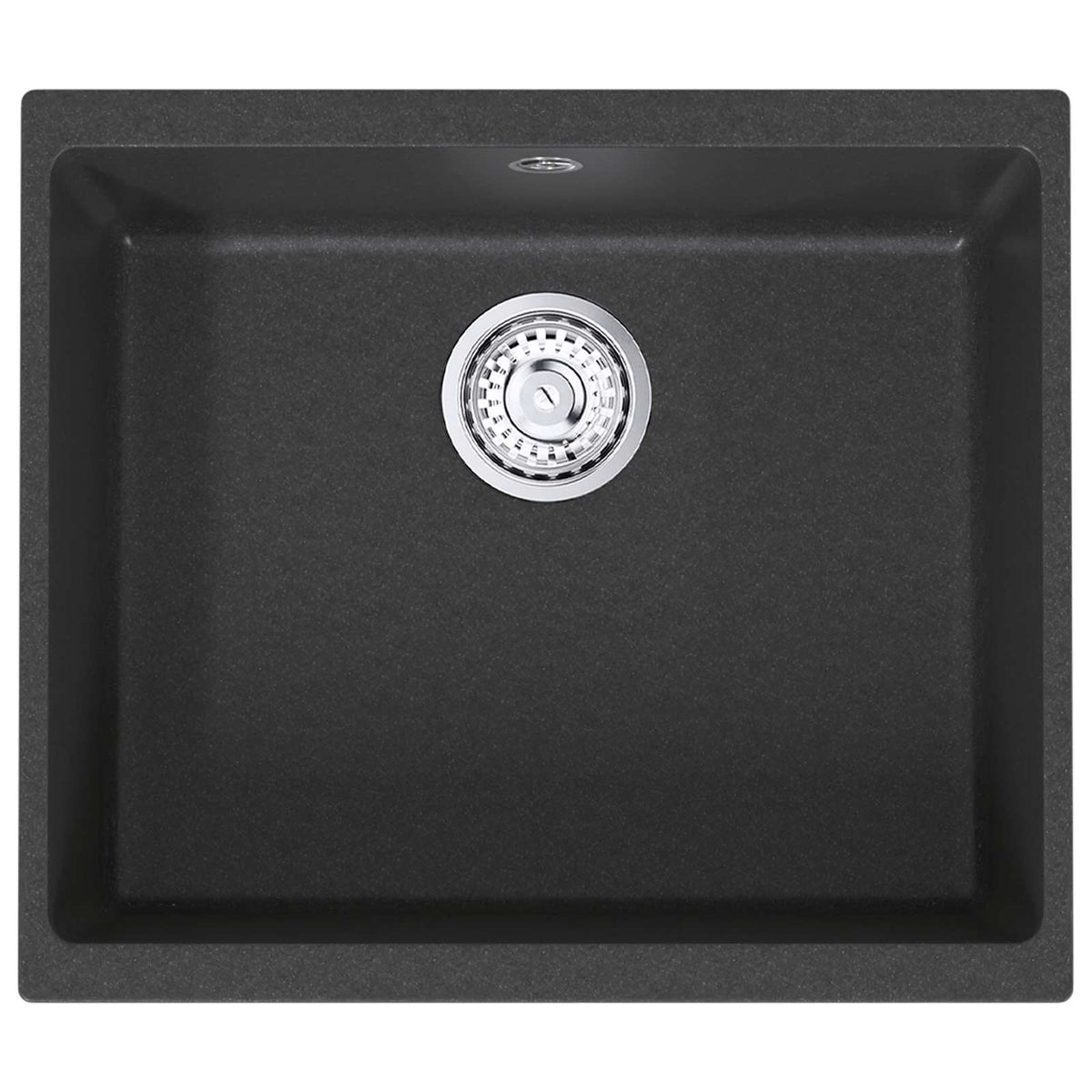 vidaXL Kitchen Sink Single Basin Granite 53 x 46 x 20 cm Graphite