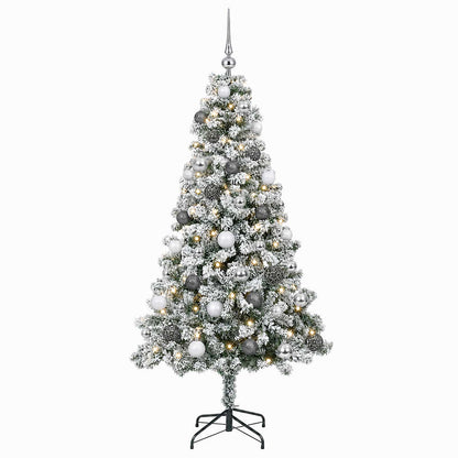 vidaXL Artificial Christmas Tree with Bauble 120 cm 150 LEDs